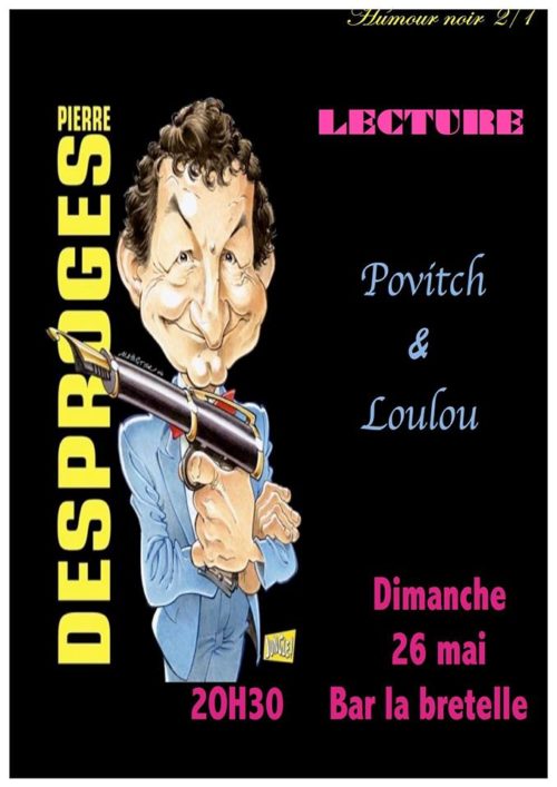 Lecture – Desproges, à La Bretelle, bar associatif à Genève